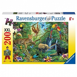 Пазл XXL - Джунгли, 200 элементов (Ravensburger, 12660) - миниатюра